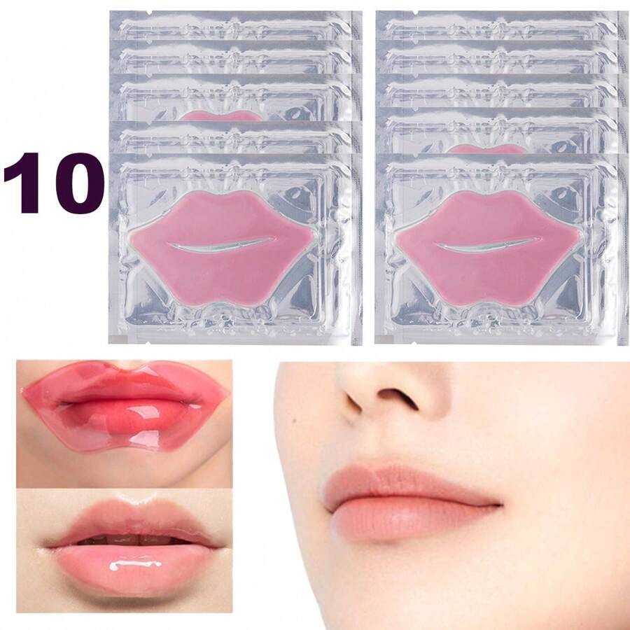 Kit com 10 Máscaras Labiais em Gel Máscara De Boca