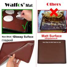 1PC Non-Stick Silicone Oven Mat Cake Roll Swiss Roll Baking Pad Macaron Bakeware Baking Tools Swiss Roll Mat Silicone Baking Liner For Pastry Cookie Cupcake Macaron Reusable Flexible Baking Sheet Tray Heat-Resistant Swiss Cake Roll Maker - Coffee Brown - View 5