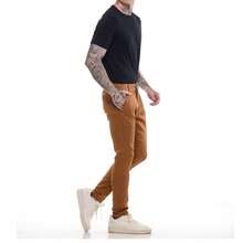 Men Pants - 駝色 - 查看 2