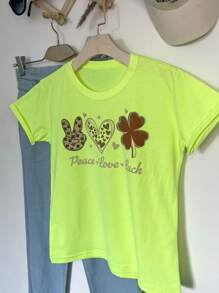 Women T-Shirts - 青檸色 - 查看 3