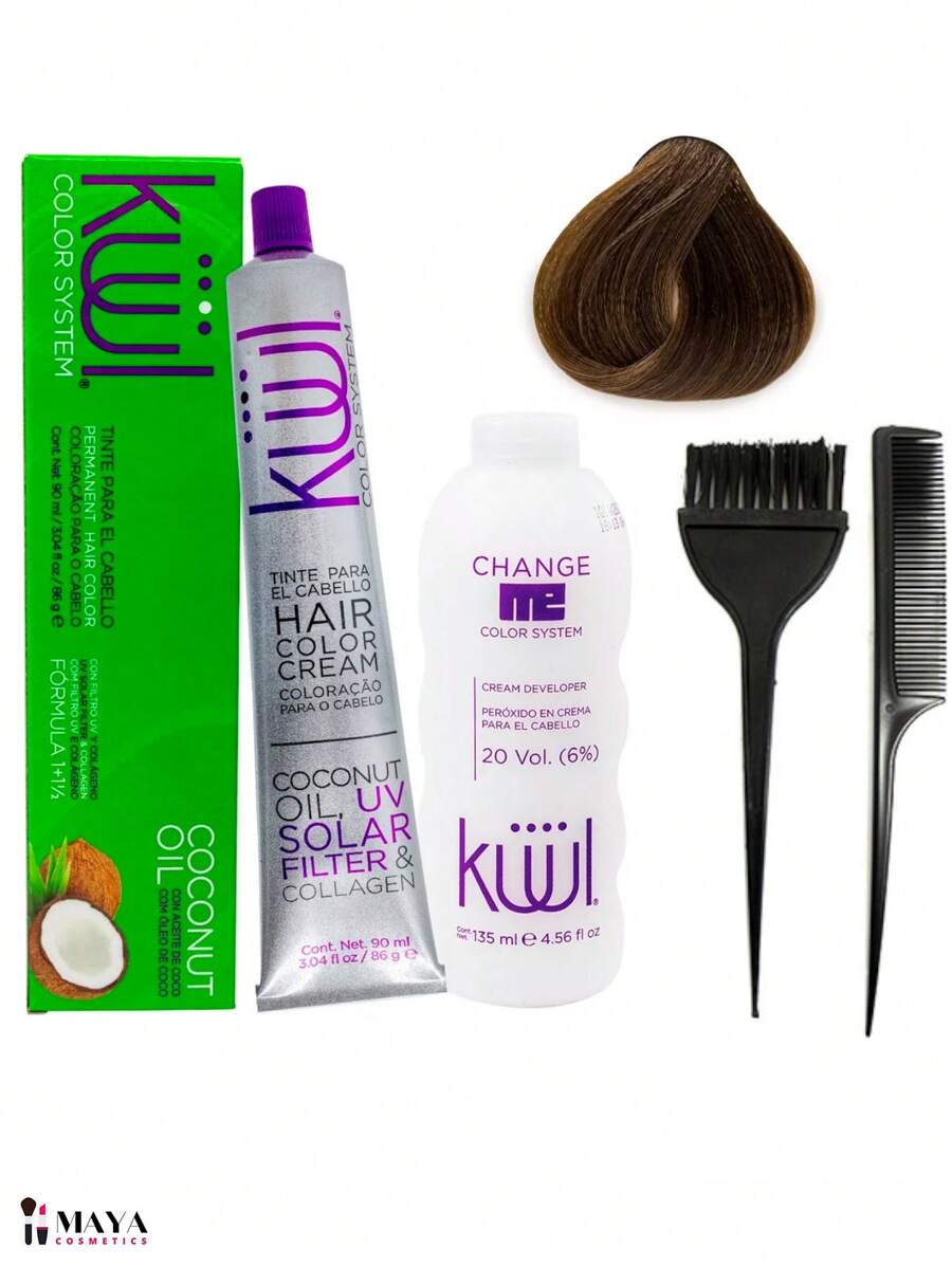Kuul Hair Dye Kit 90 Ml Natural + Peroxide 20 Vol