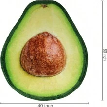 1入組酪梨造型毯,舒適裝飾性禮物毯,適用於客廳、沙發和臥室全年使用 - 印花款 - 查看 3
