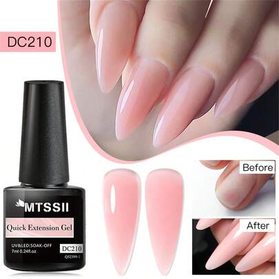 7ml Nude Pink Quick Extension Gel Nail Polish Construct Hard Gel Semi Permanent Acrylic Extension Nail Art Varnish Nails