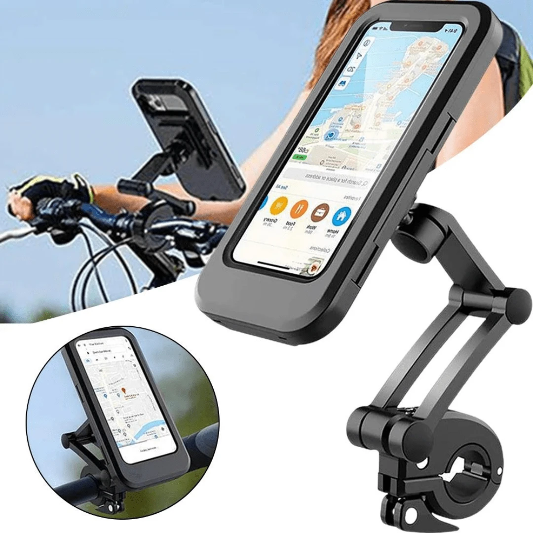 TOP CENTER ONLINE Suporte De Celular A prova D agua Moto Bike Bicicleta Articulado 360° Compatibilidade Universal LE-078 - Preto - Visão 1