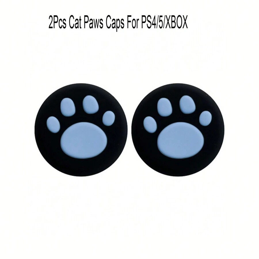 2pcs Cat Paw Silicone Joystick Cap, Silicone Protective Cover Sleeve For PS 5/PS 4/PS3/X BOX 360/X BOX ONE/SWITCH PRO - Multicolor - View 1