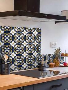 6 piezas Azulejos de pared 20*20cm autoadhesivo cocina - Multicolor - Ver 4