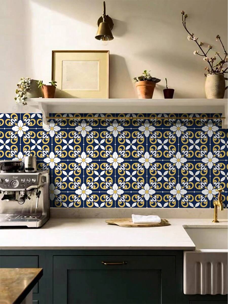6 piezas Azulejos de pared 20*20cm autoadhesivo cocina - Multicolor - Ver 1