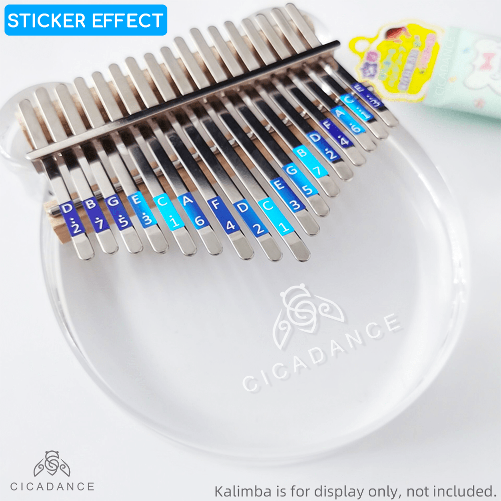 Kalimba Sticker Set With 17tone Kalimba Accessories, Identifying