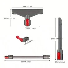 4 Packs Replacement Attachment Kit Compatible With Dyson V11 V10 V8 V7 Vacuum Cleaner Accessories Brush Tools, Including Crevice Tool, Mattress Tool, Trigger Lock, Extension Hose (No Need Adapter) - Grey - View 2