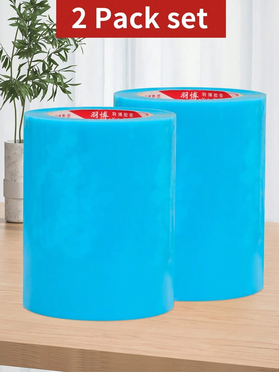 2 Rolls Transparent Greenhouse Tape, 150mm Width X 40m Length Per Roll - Màu xanh lam - Xem 1