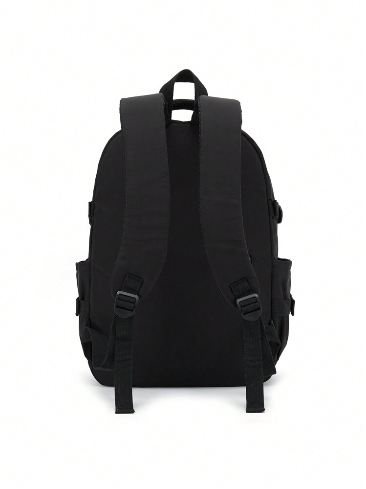 适合学校女孩男孩的背包美观轻便旅行背包简约可爱背包女士男士防水大学高中书包女士背包尼龙防水适合大学旅行露营适合学生送给女孩女士的礼物学校背包，书包，大背包，背包学校，返校包，返校背包，大容量，轻便，便携，适合青少年女孩女大学生，非常适合返校，开学第一天，大学，初中，高中 - 黑色 - 查看 6