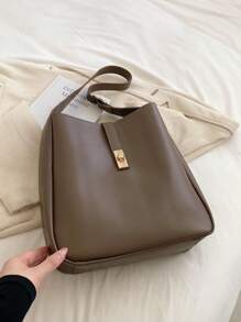 New Style Large Capacity Solid Color Tote Bag For Women, All Seasons, Suitable For Casual And Office Commute, Could Be Worn As A Shoulder Or Crossbody Bag, Office Bag & Business Casual Bag For Women, Perfect For Office, Business And Work