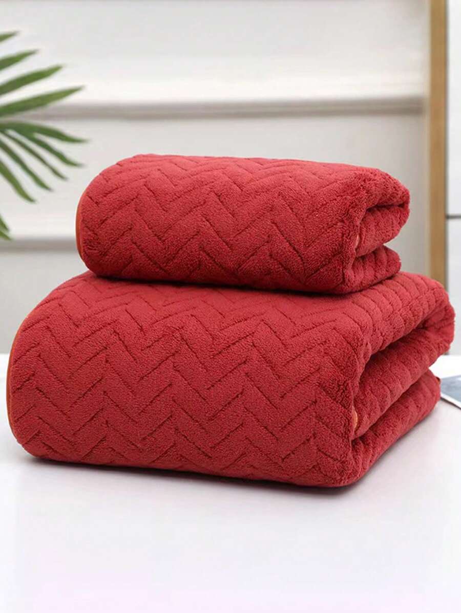 1 khăn tắm thấm hút màu trơn hoặc 1 khăn tắm, khăn vải hiện đại dùng cho phòng tắm, phòng tập thể dục, khách sạn cho tiệm làm đẹp, khăn tắm phòng tắm tại nhà cho tiệm làm đẹp, khách sạn thể thao, đồ dùng thiết yếu trong nhà, khăn tắm, khăn tắm chăm sóc da - Màu Đỏ Sâu - Xem 1