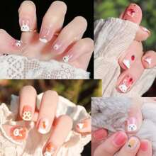 30 Sheets Nail Sticker Rabbit Nail Sticker Nail Art Nail Decoration Cute Cartoon Nail Decals Nail Design Manicure Tips Nail DIY Decoration Friend Gift Nail Stickers Nails Nail Supplies - Multicolor - View 4