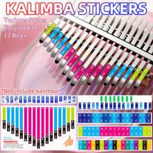 kalimba Set pegatina con kalimba Accesorios , notas musicales , adecuado para principiantes - multicolor - Ver 1