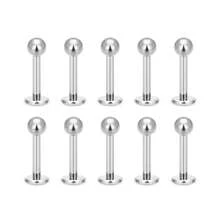 Labret Barbell 10PCS Monroe Lip Barbell Ring Helix Earring Tragus Cartilage Studs Surgical Steel Piercing Jewelry for Women Men