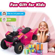 Kids ATV Kids Ride-On Electric ATV 6V Battery Powered Ride On Tractor With Trailer,Toddler Ride On 4-Wheeler Quad Car Toy For 3-6 Year W/Music, Bluetooth,Safety Belt,Power Display - Hot Pink - View 9