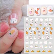 30 Sheets Nail Sticker Rabbit Nail Sticker Nail Art Nail Decoration Cute Cartoon Nail Decals Nail Design Manicure Tips Nail DIY Decoration Friend Gift Nail Stickers Nails Nail Supplies - Multicolor - View 5