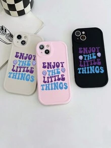 3入組簡約英文字母霧面手機殼，兼容iPhone - 彩色 - 查看 2