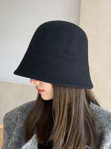 FADZOYLE 1 Chiếc Màu Đen Cổ Điển 100% Dệt Kim Mũ Xô Dành Cho Nữ, Nam Và Nữ Màu Trơn Nghệ Sĩ Có Thể Đóng Gói Mũ Xô Ngoài Trời Mùa Đông Mũ Ấm Áp Thời Trang Mũ Chống Nắng - màu đen - Xem 6