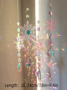 4pcs Acrylic Crystal Snowflake Decorations For Christmas Tree Ornament - Multicolor - View 3