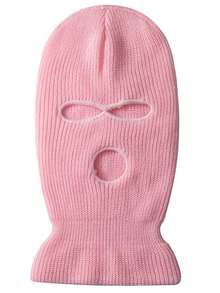 1 Mũ Unisex Ba Lỗ Dày Màu Kẹo Phong Cách Y2k Với Balaclava & Vành, Thích Hợp Để Đi Lại Hàng Ngày, Trượt Tuyết, Thể Thao Ngoài Trời Và Giữ Ấm Trong Mùa Đông Thường Ngày - Hồng - Xem 12