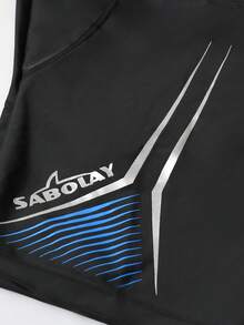 SABOLAY Sports Men's Inner Mesh Lining Anti-Embarrassment Black Swim Trunks Summer Beach Surfing - Black - View 8