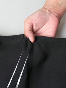 SABOLAY Sports Men's Inner Mesh Lining Anti-Embarrassment Black Swim Trunks Summer Beach Surfing - Black - View 6