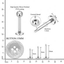 Labret Barbell 10PCS Monroe Lip Barbell Ring Helix Earring Tragus Cartilage Studs Surgical Steel Piercing Jewelry for Women Men