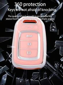3 Cái/bộ TPU Mềm Vỏ Chìa Khóa Ô Tô + Dây Đeo Móc Khóa + Tua Vít, Thích Hợp Cho Lưỡi Thẳng Chìa Khóa Xe Ô Tô - Nhiều màu - Xem 6