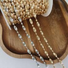 Diy Jewelry Making Material 4*10mm Ccb Spaced Small Copper Ball Handmade Chain - Pattern ccb copper bead handmade chain kc gold one meter - View 1