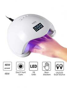 Lampara de Secado de Uñas 48W LED Gelish Esmalte con Temporizador - Blanco - Ver 1