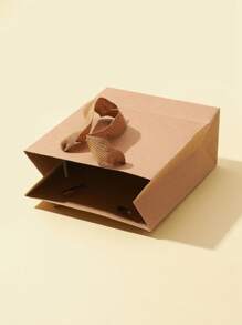 10Pcs Rectangle Kraft Paper Bags, Gift, Party Bag, With Nylon Cord Handles - Brown - View 4