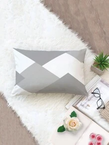 Funda de cojín sin relleno estampado geométrico - Gris Claro - Ver 5