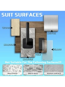 Perchero para sombreros, soporte para gorras, organizador de sombreros, ganchos para colgar, soportes de almacenamiento para gorras de béisbol, estante de almacenamiento para baño, estantes adhesivos para pared, sin perforación, gancho para colgar en la pared para sombreros, toallas, ropa, negro