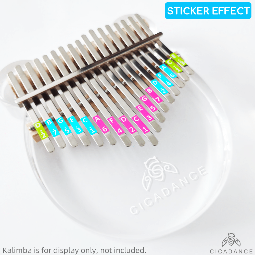 kalimba Set pegatina con kalimba Accesorios , notas musicales