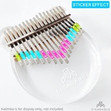 kalimba Set pegatina con kalimba Accesorios , notas musicales , adecuado para principiantes - multicolor - Ver 7