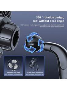 1入黑色單頭吸盤車用風扇,12v / 24v - 黑色 - 查看 7