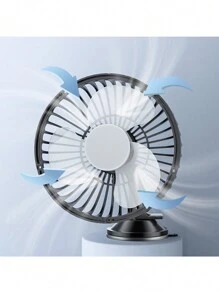 1入黑色單頭吸盤車用風扇,12v / 24v - 黑色 - 查看 5