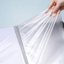 1pc A4 File Folder With Plastic Sleeves, 100pcs/30pcs Document Organizing Binder, Multiple Colors Available,Back To School,School Supplies - Green - View 9