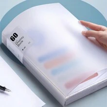 1pc A4 File Folder With Plastic Sleeves, 100pcs/30pcs Document Organizing Binder, Multiple Colors Available,Back To School,School Supplies - Green - View 6