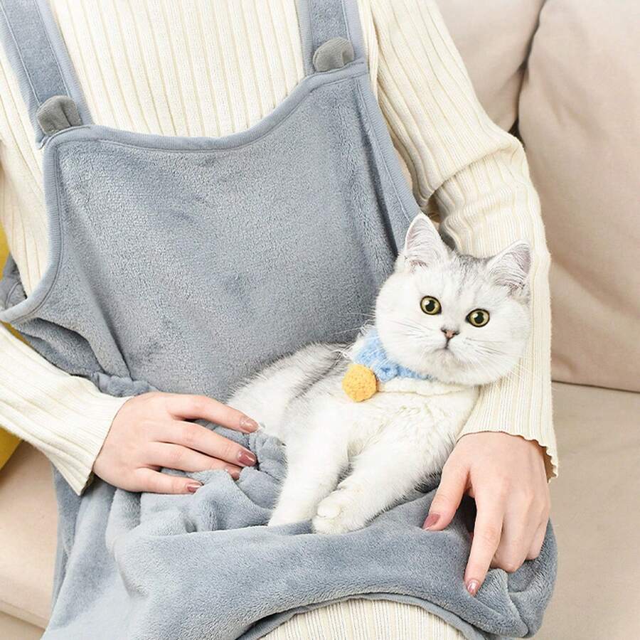 1 件猫咪美容围裙、前置手提袋、防抓袋和猫咪手提袋，适用于宠物用品万圣节万圣节服装 - 均碼 - 查看 1
