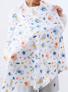 momscare 1 Piece Of Baby Pattern Breastfeeding Cover Suitable For Outdoor Use - Multicolor - View 1