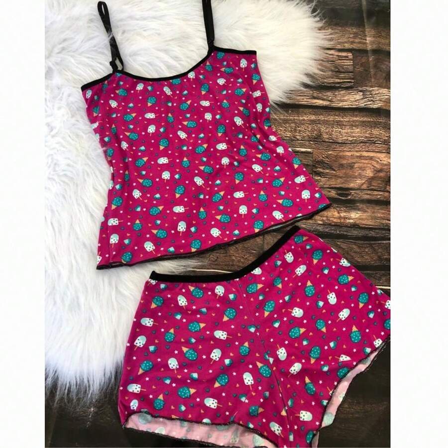 Women Pajama Sets - Pink - View 1