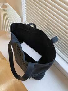 Letter Pattern Printing Large Capacity Summer Shopping Bag, Printed Casual Tote Bag, Reusable Fashion Backpack, Multifunctional Handbag,Canvas Shopping Bag,Women's Letter Print Tote Bag, Canvas Shoulder Bag, Large Capacity Shopping Bag,Simple Pattern Canvas Bag, Portable Shopping Bag, Lightweight Multifunctional Shoulder Bag