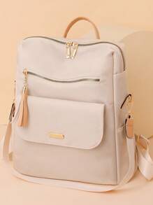 Fashionable Ladies' Travel Backpack With Tassel Pendant,Large Capacity,Anti-Theft DesignClassic,CasualFor Teen Girls Women College Students,Teacher,Rookies & White-Collar WorkersWork,Business,Commute,Outdoors,Travel,Outings,Shopping,Office,Vacation,School Backpack,Large Capacity,Portable,Laptop Compartment,For Teen Girls Women College Students,Boys And Men,College,Elementary School,Middle School,High School,Work,Business,Commute,Outdoors,Travel,Outings