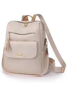Fashionable Ladies' Travel Backpack With Tassel Pendant,Large Capacity,Anti-Theft DesignClassic,CasualFor Teen Girls Women College Students,Teacher,Rookies & White-Collar WorkersWork,Business,Commute,Outdoors,Travel,Outings,Shopping,Office,Vacation,School Backpack,Large Capacity,Portable,Laptop Compartment,For Teen Girls Women College Students,Boys And Men,College,Elementary School,Middle School,High School,Work,Business,Commute,Outdoors,Travel,Outings