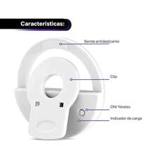 4 piezas Aro de Luz para Selfie Mini Portátil con Clip Recargable USB para Celular, Tablet - Azul y blanco - Ver 4