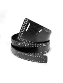 1 件個性化女式打結寬腰帶,帶鉚釘,時尚連衣裙腰帶,適合所有場合