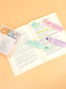 1 支猫爪荧光笔，学生可爱文具，软头荧光笔 - 彩色 - 查看 5